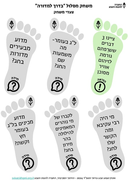 קובץ:משחק מסלול בדרך למדורה- צעדי משחק.pdf